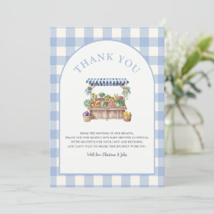Carte De Remerciements Baby Shower Fille Né Localement