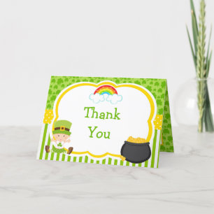 Carte De Remerciements Baby shower fille st patrick