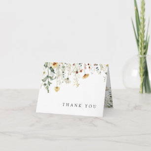 Carte De Remerciements Baby-Shower Fleur Sauvage