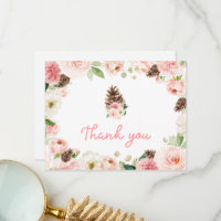 Baby-Shower Fleurs Rose Blush d'Hiver