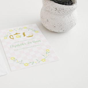 Carte De Remerciements Baby Shower Floral Tea Party