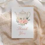 Carte De Remerciements Baby shower Floral Tea Party<br><div class="desc">Dites un merci spécial à vos invités baby showers avec ces cartes de remerciement thématiques "tea party".</div>