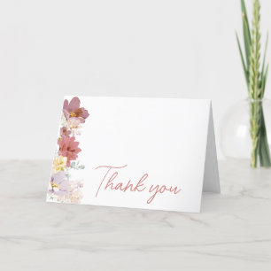 Carte De Remerciements Baby shower Florals Baby Bloom