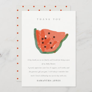 Carte De Remerciements Baby shower Fruit Fruit Fruit Fruit Fruit Fabriqué