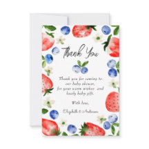 Baby shower garçon de fraise Blueberry