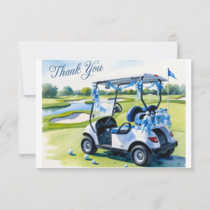 Carte De Remerciements Baby-Shower Garçon thème Golf 