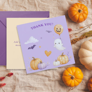 Carte De Remerciements Baby Shower Halloween Boo 