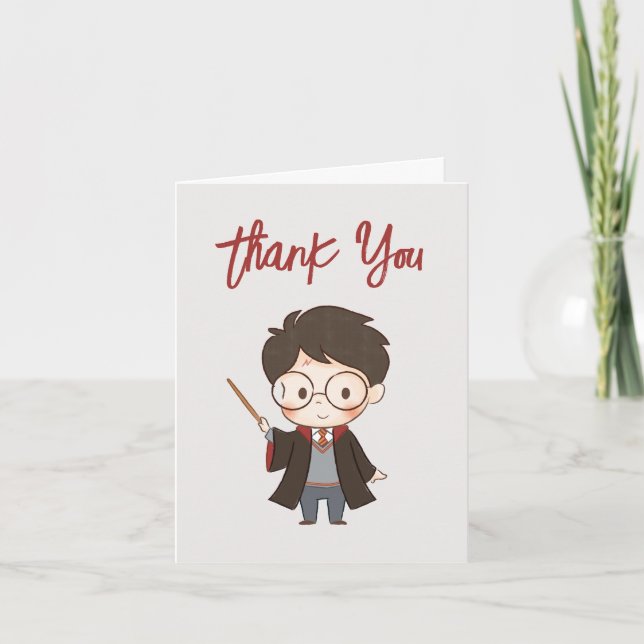 Carte De Remerciements Baby shower Harry Potter simple (Devant)