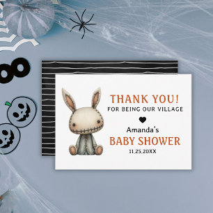 Carte De Remerciements Baby shower Haunted Village Halloween