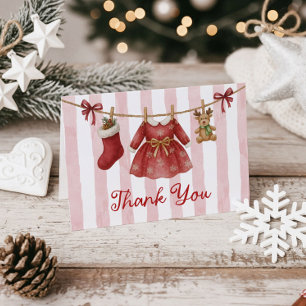 Carte De Remerciements Baby Shower Hiver