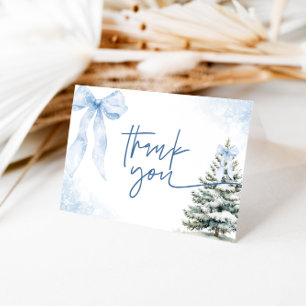 Carte De Remerciements Baby Shower Hiver Arc-en-ciel Fête des Flocons de
