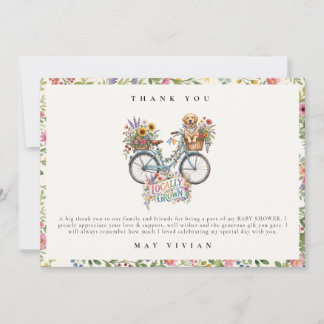 Carte De Remerciements Baby Shower Local & Aimé Bébé Né
