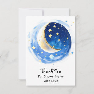 Carte De Remerciements Baby shower Magique Starry Night Boy