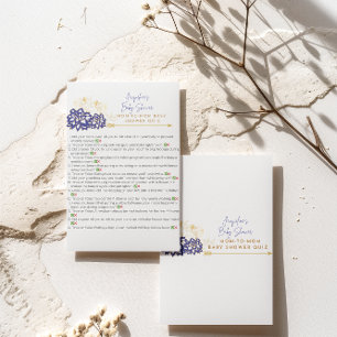 Carte De Remerciements Baby shower Maman to Mom quiz violet thème