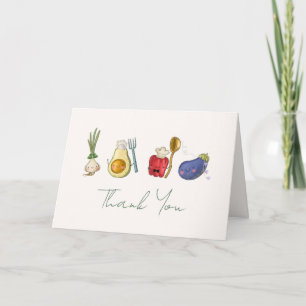 Carte De Remerciements Baby Shower Marché de fermier végétalien Little Ch