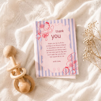 Carte De Remerciements Baby Shower Marché de Producteurs Locaux et de Sai