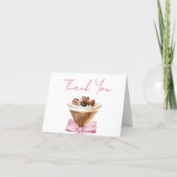Baby shower Martini à Espresso Bow rose