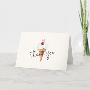 Carte De Remerciements Baby shower minimaliste moderne de crème glacée de