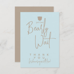 Carte De Remerciements Baby shower minimaliste simple et moderne