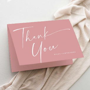 Carte De Remerciements Baby-Shower Moderne Élégant Script