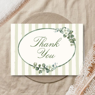 Carte De Remerciements Baby Shower Moderne Eucalyptus