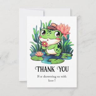 Carte De Remerciements Baby shower mystique de grenouille