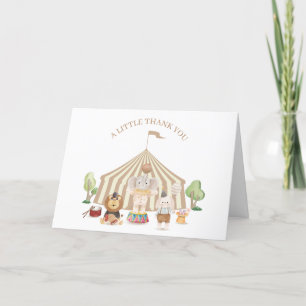 Carte De Remerciements Baby shower Neutral Boho Magique Safari Cirque