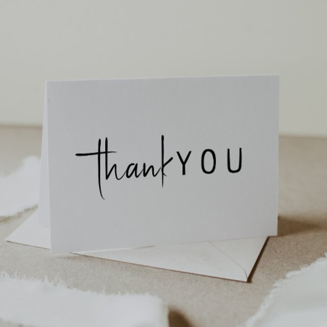 Carte De Remerciements Baby shower Neutre Moderne Simple Plié (Créateur téléchargé)