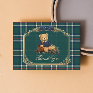 Carte De Remerciements Baby-Shower Ours en Teddy Luxe Prépa