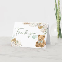 Baby shower Ours vert Boho