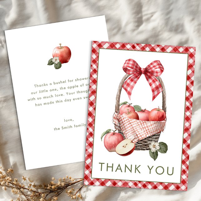 Carte de remerciements Baby shower Panier Apple (Thank you card)