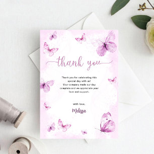 Carte De Remerciements Baby Shower Papillon