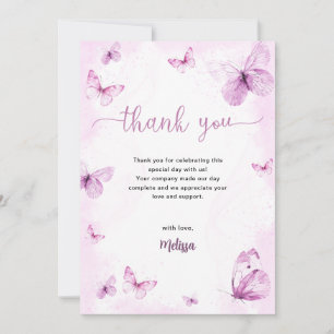 Carte De Remerciements Baby Shower Papillon