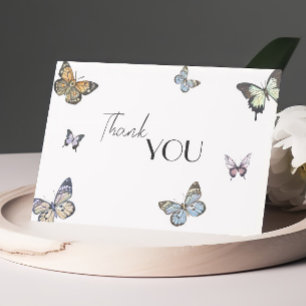 Carte De Remerciements Baby Shower Papillon Coloré Petit