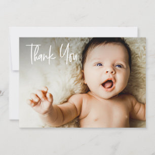 Carte De Remerciements Baby shower personnalisé de gestion de photos hori