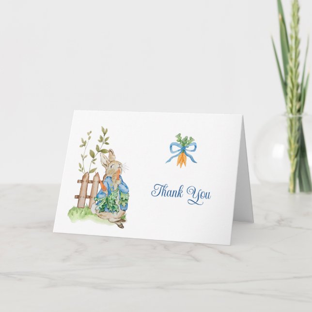 Carte De Remerciements Baby shower Peter Rabbit (Devant)