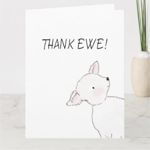 Carte De Remerciements Baby Shower Petit Agneau