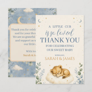 Carte De Remerciements Baby Shower Petit Ourson