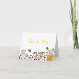 Carte De Remerciements Baby Shower Petite Abeille à Miel