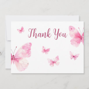 Carte De Remerciements Baby Shower Petite Papillon