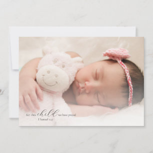 Carte De Remerciements Baby shower photo Christian