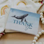 Carte De Remerciements Baby shower plié de l'océan rustique moderne<br><div class="desc">Présentant notre carte de remerciements de baby shower moderne et rustique, un design captivant qui allie magnifiquement les éléments tropicaux au charme minimaliste. Cette conception unique saisit l'essence d'un thème sous-marin, avec des tons d'aquarelle apaisants de bleu et gris avec des créatures marines nautiques. Son style décontracté mais sophistiqué séduit...</div>