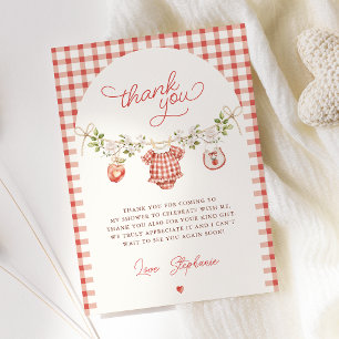 Carte De Remerciements Baby Shower Pomme de Nos Yeux