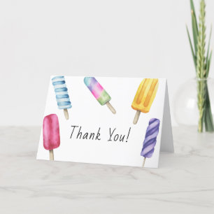 Carte de remerciements Baby shower Popsicle