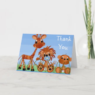 Carte de remerciements baby shower pour garçon