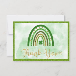Carte De Remerciements Baby shower Rainbow de St. Patrick