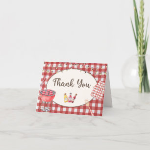 Carte de remerciements baby shower Red Baby-Q