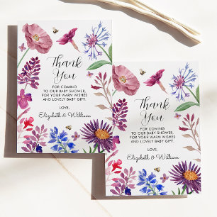 Carte De Remerciements Baby Shower Remerciements Floraux