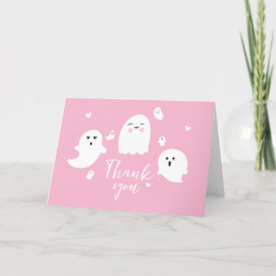 Carte De Remerciements Baby shower rose d'Halloween