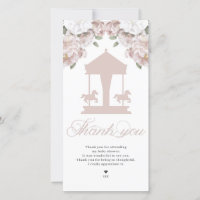 Baby shower rose pâle du carrousel